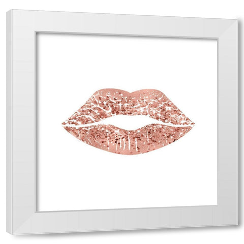 Sweet Lips White Modern Wood Framed Art Print by Burney, Yvonne Coleman