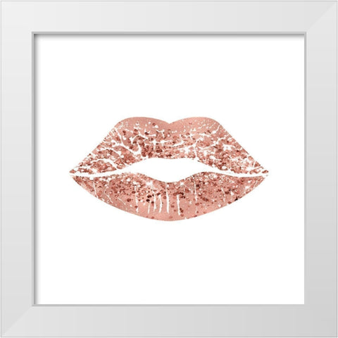 Sweet Lips White Modern Wood Framed Art Print by Burney, Yvonne Coleman