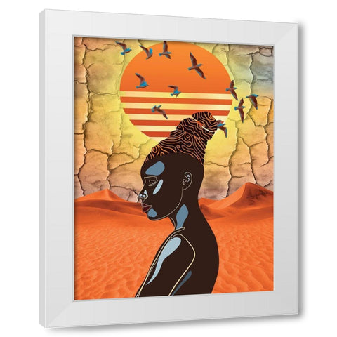 The Joy of Sunset White Modern Wood Framed Art Print by Burney, Yvonne Coleman