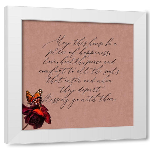 May This House White Modern Wood Framed Art Print by Burney, Yvonne Coleman