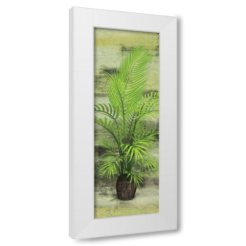 Palm Tree White Modern Wood Framed Art Print by Burney, Yvonne Coleman
