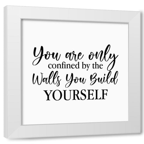 Walls White Modern Wood Framed Art Print by Burney, Yvonne Coleman