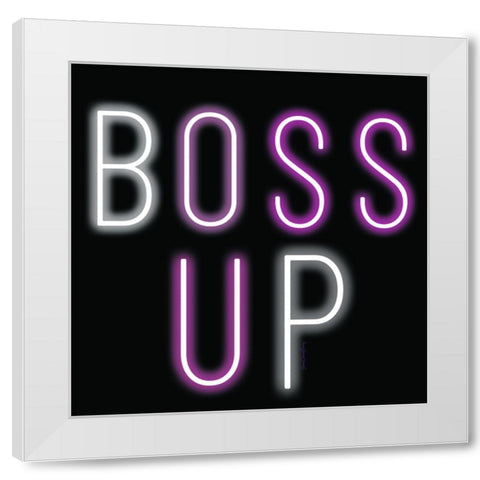 Boss Up White Modern Wood Framed Art Print by Burney, Yvonne Coleman