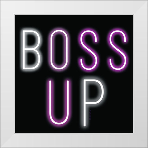 Boss Up White Modern Wood Framed Art Print by Burney, Yvonne Coleman