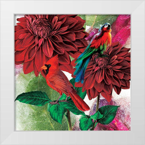 Red Velvet White Modern Wood Framed Art Print by Burney, Yvonne Coleman