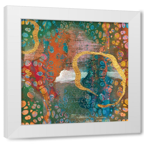 Cosmic Vibes White Modern Wood Framed Art Print by Burney, Yvonne Coleman