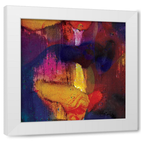 Liquid Drops White Modern Wood Framed Art Print by Burney, Yvonne Coleman