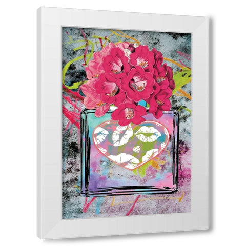 Graffiti White Modern Wood Framed Art Print by Burney, Yvonne Coleman