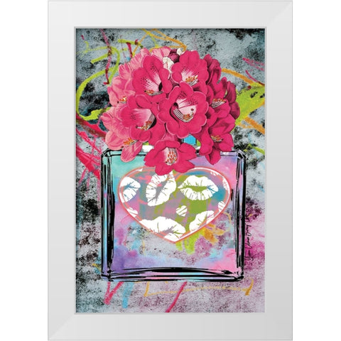 Graffiti White Modern Wood Framed Art Print by Burney, Yvonne Coleman