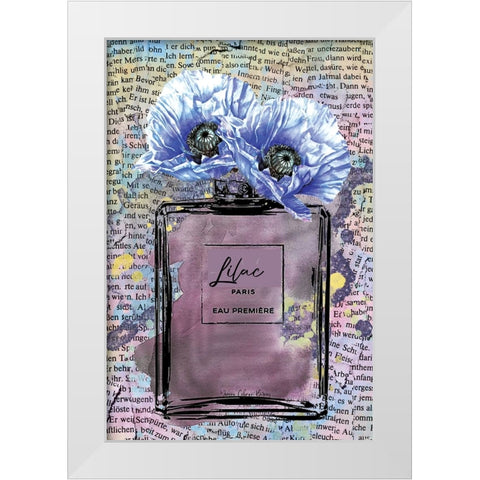 Lilac White Modern Wood Framed Art Print by Burney, Yvonne Coleman