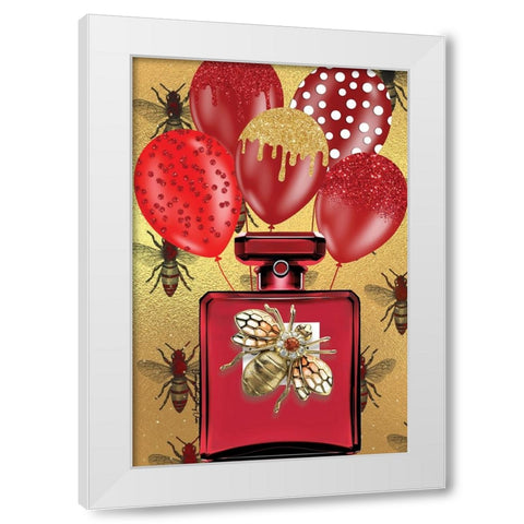 Red Fragrance White Modern Wood Framed Art Print by Burney, Yvonne Coleman