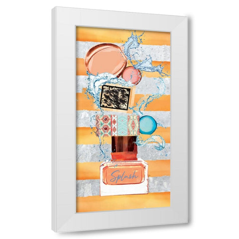 Splash White Modern Wood Framed Art Print by Burney, Yvonne Coleman