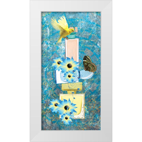 Splash I White Modern Wood Framed Art Print by Burney, Yvonne Coleman