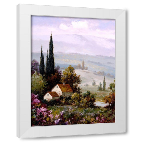 Country Comfort II White Modern Wood Framed Art Print by Yellow Cafe