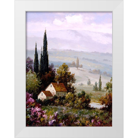Country Comfort II White Modern Wood Framed Art Print by Yellow Cafe