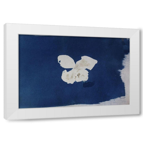 Blue IV White Modern Wood Framed Art Print by Yellow Cafe