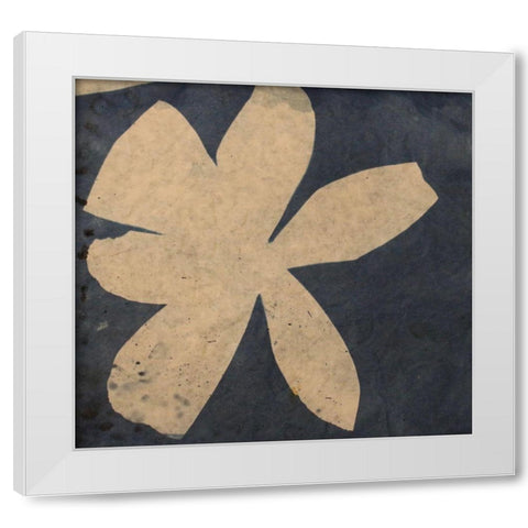 Blue 37 White Modern Wood Framed Art Print by Yellow Cafe