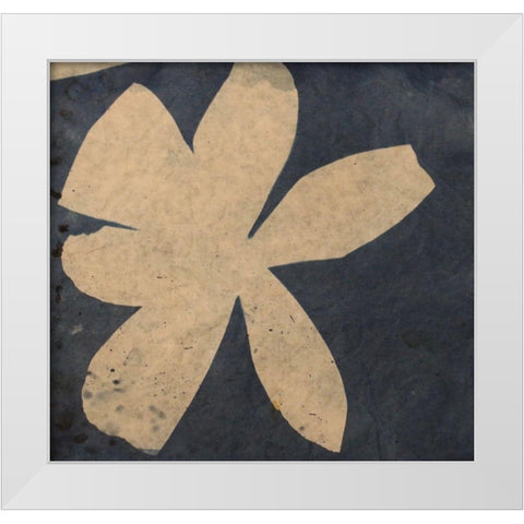 Blue 37 White Modern Wood Framed Art Print by Yellow Cafe