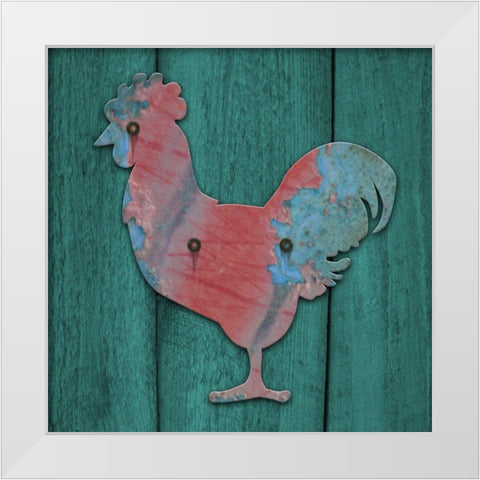 Cow White Modern Wood Framed Art Print by Yellow Cafe
