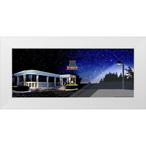 66 Muscle II White Modern Wood Framed Art Print by Yellow Cafe