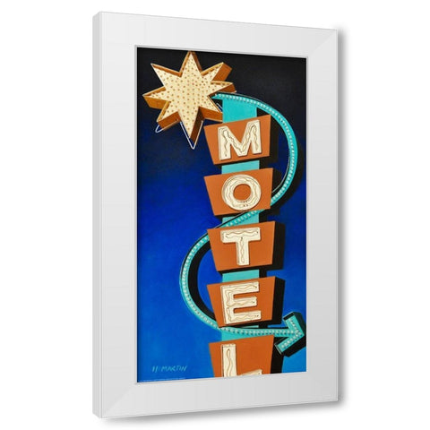Hotel Motel White Modern Wood Framed Art Print by Yellow Cafe