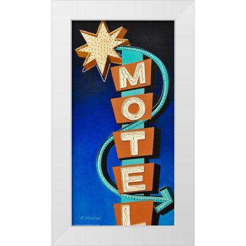 Hotel Motel White Modern Wood Framed Art Print by Yellow Cafe