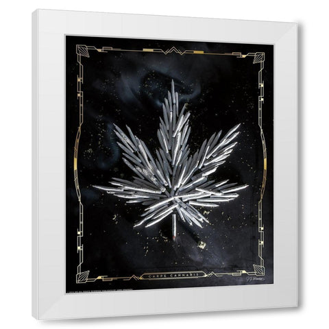 Carpe Cannabis White Modern Wood Framed Art Print by Yellow Cafe