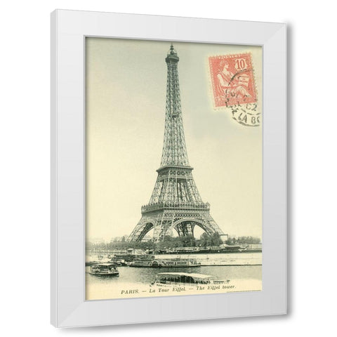Tower Stamped White Modern Wood Framed Art Print by Yellow Cafe