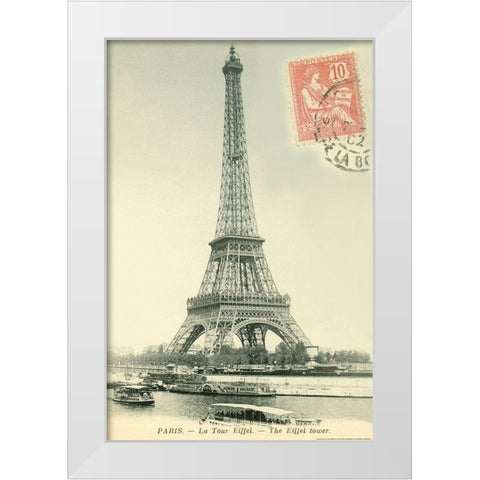 Tower Stamped White Modern Wood Framed Art Print by Yellow Cafe