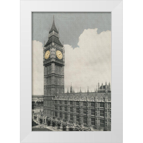 Big Ben White Modern Wood Framed Art Print by Yellow Cafe