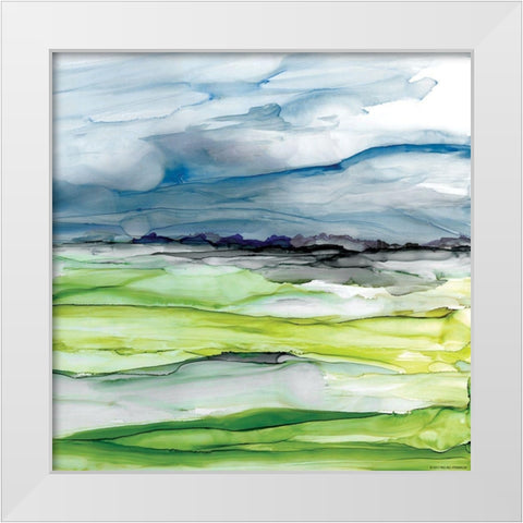 Washed Vistas I White Modern Wood Framed Art Print by Yellow Cafe