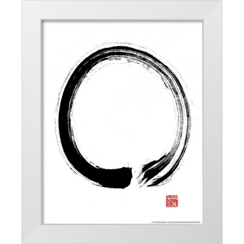 Zen I White Modern Wood Framed Art Print by Yellow Cafe