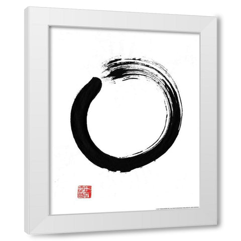Zen III White Modern Wood Framed Art Print by Yellow Cafe