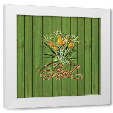 Noel White Modern Wood Framed Art Print by Yellow Cafe