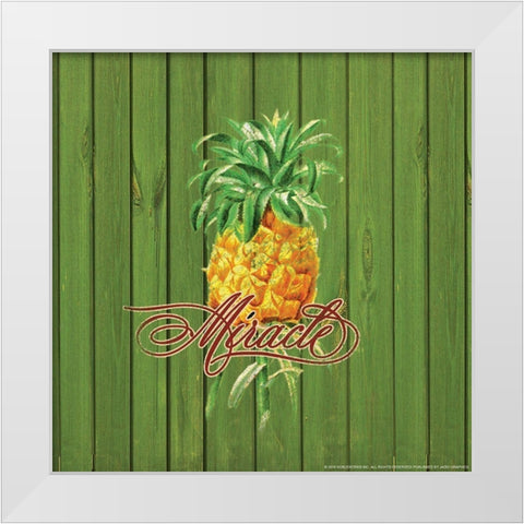 Miracle White Modern Wood Framed Art Print by Yellow Cafe