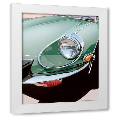 Headlight White Modern Wood Framed Art Print by Yellow Cafe