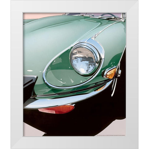 Headlight White Modern Wood Framed Art Print by Yellow Cafe