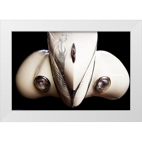 Marilyns Reflection White Modern Wood Framed Art Print by Yellow Cafe
