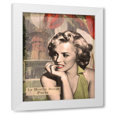 The Thinker White Modern Wood Framed Art Print by Yellow Cafe