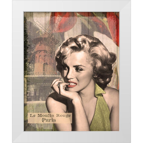 The Thinker White Modern Wood Framed Art Print by Yellow Cafe