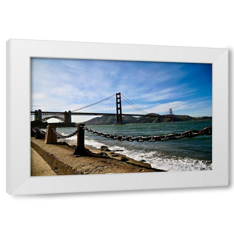 Bridge White Modern Wood Framed Art Print by Yellow Cafe