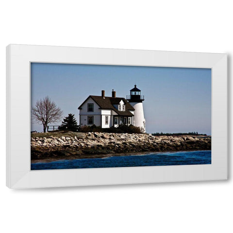 Lighthouse II White Modern Wood Framed Art Print by Yellow Cafe