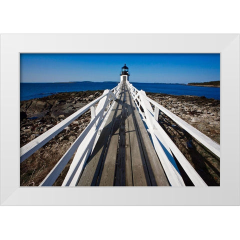 Lighthouse III White Modern Wood Framed Art Print by Yellow Cafe