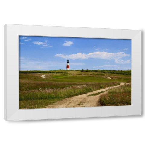 Lighthouse IV White Modern Wood Framed Art Print by Yellow Cafe