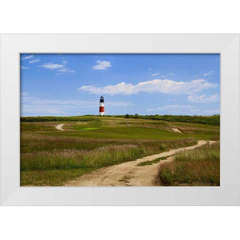 Lighthouse IV White Modern Wood Framed Art Print by Yellow Cafe