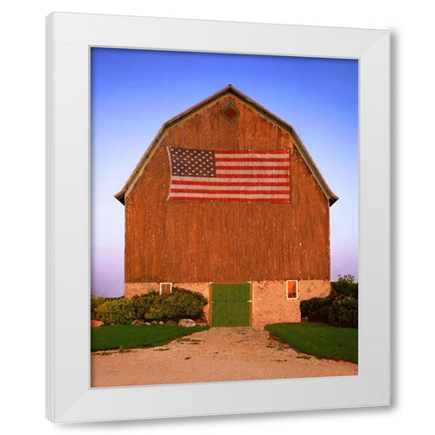 Americana Barn White Modern Wood Framed Art Print by Yellow Cafe