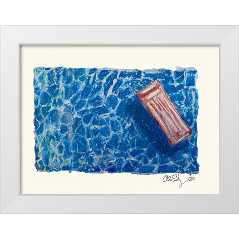 Lazy Day White Modern Wood Framed Art Print by Yellow Cafe