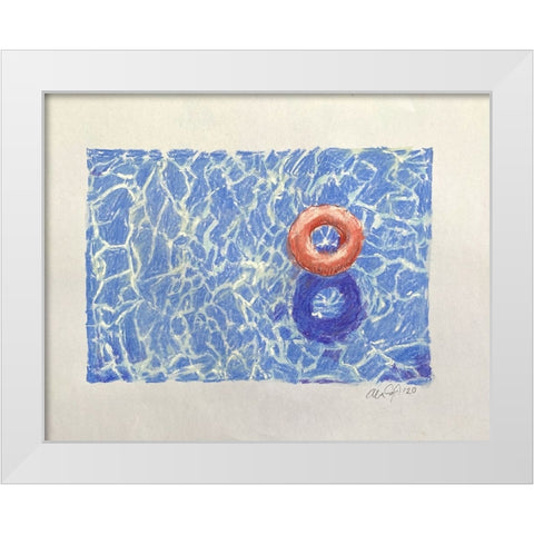 Life Saver White Modern Wood Framed Art Print by Yellow Cafe