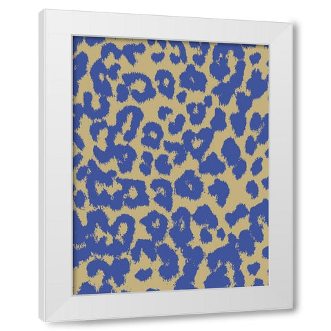 Peacock Leopard White Modern Wood Framed Art Print by Sommers, Mindy