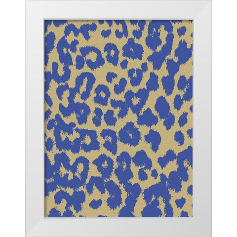 Peacock Leopard White Modern Wood Framed Art Print by Sommers, Mindy